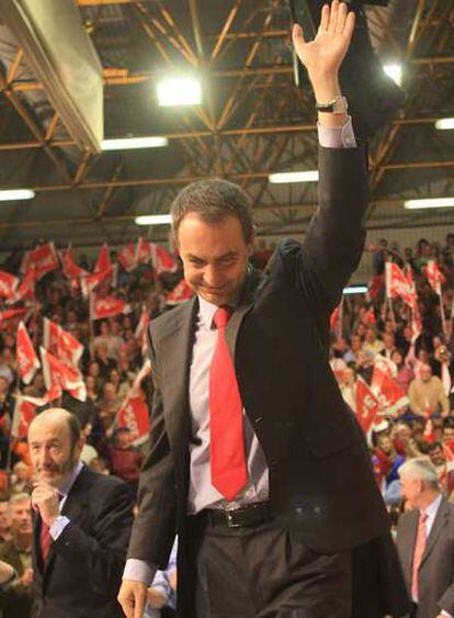 José Luis Rodríguez Zapatero, ayer, en Algeciras.