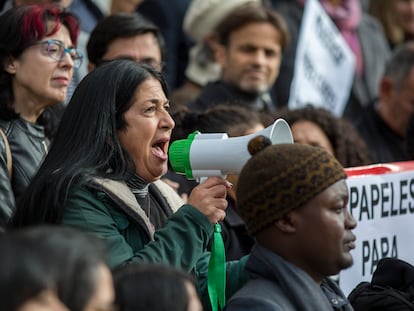 Manifestación por la regularización de migrantes, en Madrid en diciembre del año pasado.