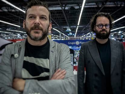 Eliezer Budasoff y Javier Lafuente, en la Feria Internacional del Libro de Guadalajara.