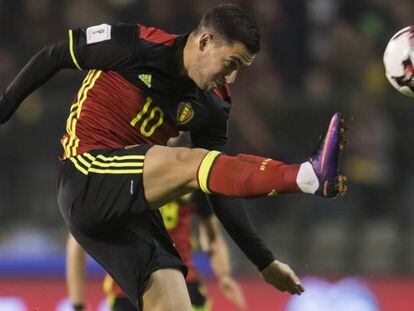 Hazard, en un partido con Bélgica.