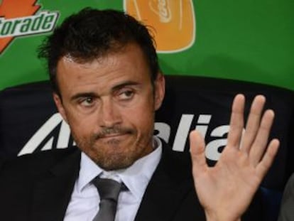 Luis Enrique, en un partido de esta temporada.