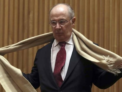 Rodrigo Rato en una comparecencia en el Congreso de los Diputados.