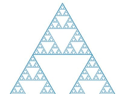 Triángulo de Sierpinski.