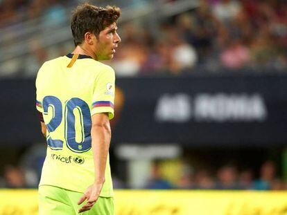 Sergi Roberto, durante el duelo ante la Roma.