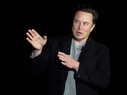 Elon Musk, durante una rueda de prensa en febrero de 2022.