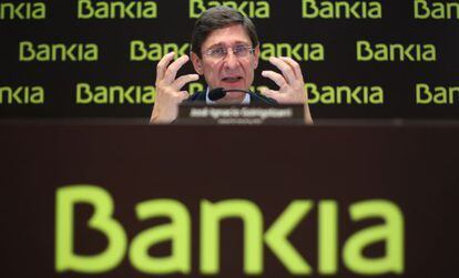 El presidente de Bankia, Jos&eacute; Ignacio Goirigolzarri, durante la presentaci&oacute;n de los resultados correspondientes a 2012