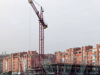 Viviendas en construcción en Madrid.