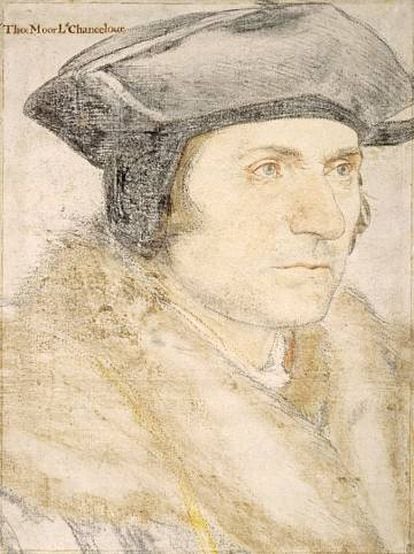 Retrato de Tomás Moro realizado por Hans Holbein.