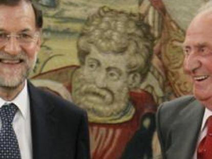 El predidente del Gobierno, Mariano Rajoy y el Rey de España, Juan Carlos I