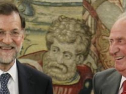 El predidente del Gobierno, Mariano Rajoy y el Rey de España, Juan Carlos I