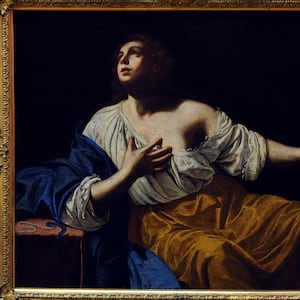 'María Magdalena penitente, obra pintada por Artemisia Gentileschi hacia 1640 que se expone en la Galería Nacional de Oslo.