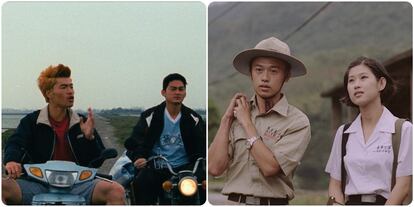 Tomas de las películas taiwanesas 'Ohong Village' (2019) y 'Dust in the wind' (1986).