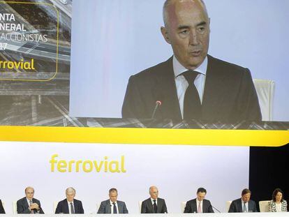 Rafael del Pino, presidente de Ferrovial, en la &uacute;ltima junta de accionistas de la compa&ntilde;&iacute;a.