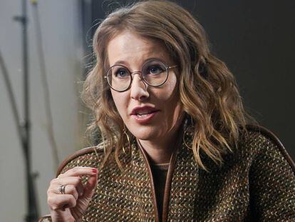 La candidata a la elecciones rusas, Ksenia Sobchak, en una entrevista este mes de febrero en Mosc&uacute;.