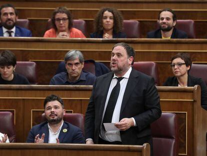 Oriol Junqueras, el 21 de mayo pasado, en el Congreso.