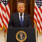 Una imagen del último mensaje como presidente de EE UU de Donald Trump, este martes.
