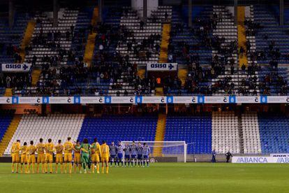 El estadio de Riazor, sin la presencia de los Riazor Blues.