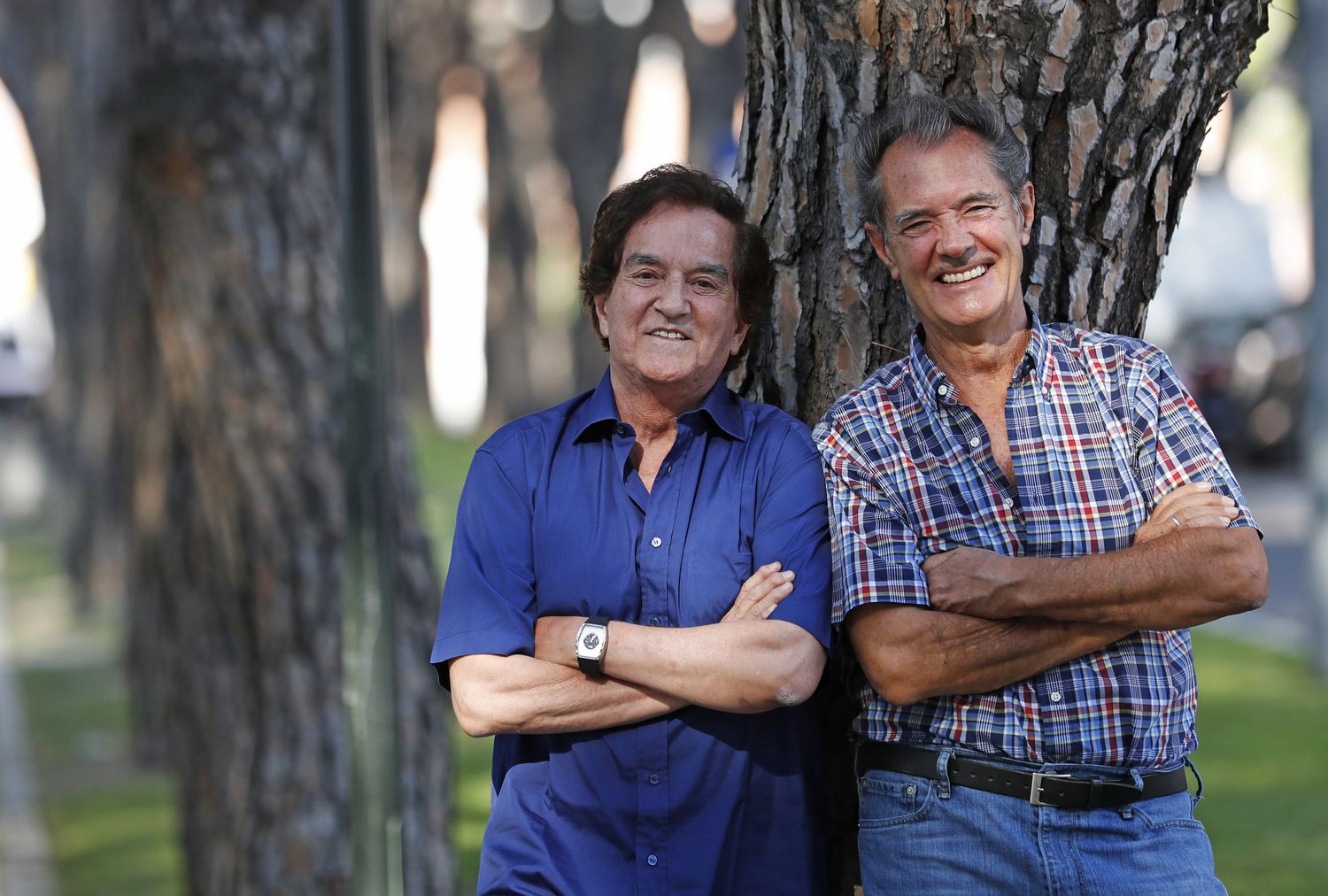 Manuel de la Calva (izquierda) y Ramón Arcusa, el Dúo Dinámico, en Madrid en julio de 2016.