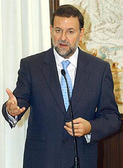 Rajoy, durante su comparecencia tras la reunión con Juan Vicente Herrera.