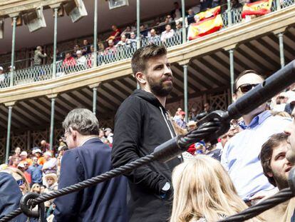 Piqué, este viernes en la Plaza de toros de Valencia.
