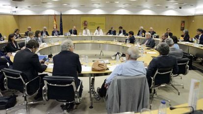 Reunión del Consejo Español de Turismo, celebrada esta tarde en el Ministerio de Industria, Comercio y Turismo.