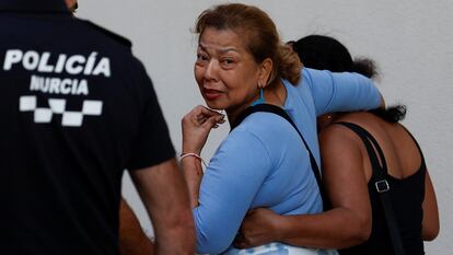 Ines, who's son died when the nightclub in which he celebrated his birthday caught fire, reacts in Murcia, Spain, October 1, 2023. REUTERS/Eva Manez