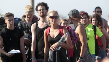 Los primeros fibers llegaron ayer lunes a Benicàssim.