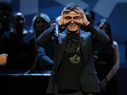 Alejandro Sanz, tras recibir el premio al mejor álbum por '#ElDisco'.