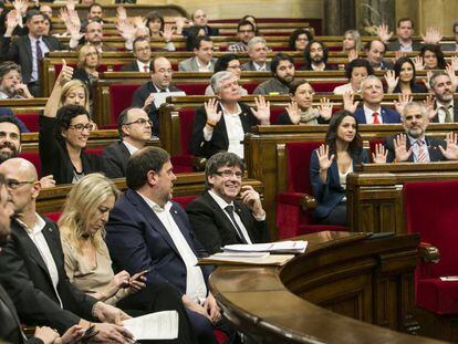 Sesión plenaria del Parlament.