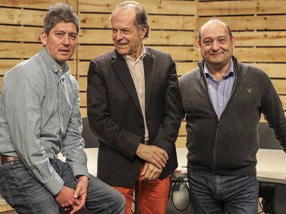 De izquierda a derecha, David Quir&oacute;s, Joan Francesc Marco y Carles Ruiz