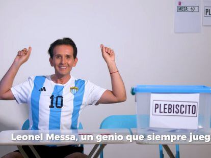 Captura del video de la campaña de Evópoli en donde uno de sus partidarios utiliza una camiseta del club Magallanes.