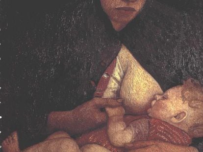 'Stillende Mutter' (Madre lactante) (1903), de Paula Modersohn-Becker.
