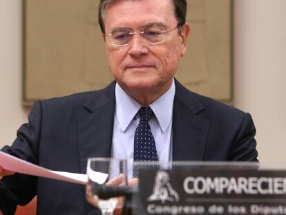 El ex subgobernador del Banco de España, José Viñals, en el Congreso