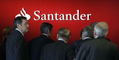 Acto de presentaci&oacute;n de los resultados del banco Santander el pasado jueves.