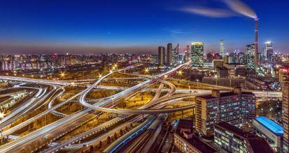 Vista de Sihuiqiao, en Beijing, China.