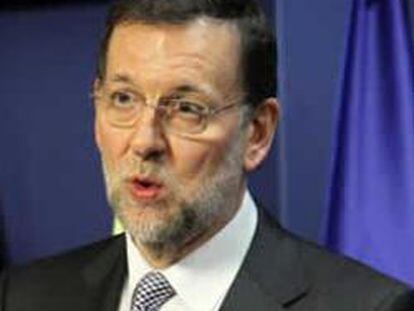 El presidente del Gobierno, Mariano Rajoy, ofrece una rueda de prensa tras la cumbre de los jefes de Estado y Gobierno de la UE en Bruselas