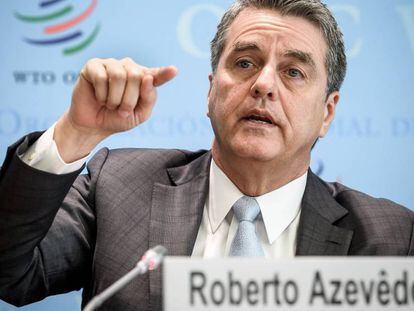 El director general de la OMC, Roberto Azevedo, este martes en Ginebra.