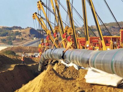 Obras del gasoducto Trans Adriatic Pipeline, en el que participa Técnicas Reunidas.