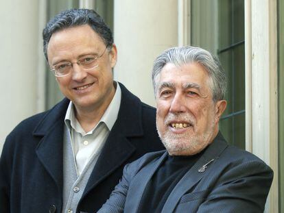 Luis Leante y Jordi Sierra i Fabra.