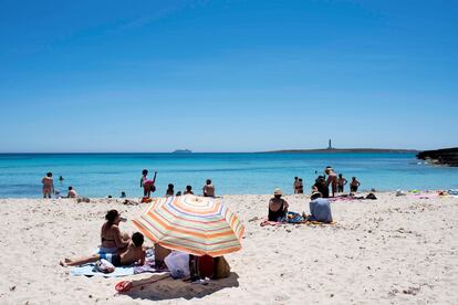 Punta Prima Beach, last week in the municipality of St. Louis, Menorca.