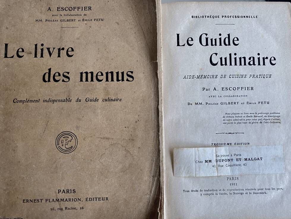 Dos libros de Auguste Escoffier. J.C. CAPEL