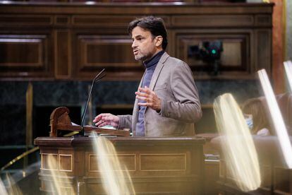 El presidente del grupo parlamentario de Unidas Podemos, Jaume Asens el pasado noviembre en el Congreso.