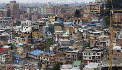 Vista de la ciudad de Bogotá (Colombia), tomada en enero de 2016.