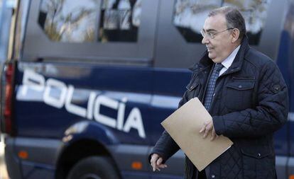 El comisario Enrique García Castaño, 'El Gordo', a su llegada a la Audiencia Nacional el pasado martes.