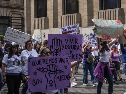 Manifestación feminista en Ciudad de México el pasado 8 de marzo.