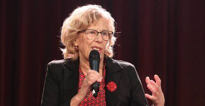 Manuela Carmena presenta la programación Navideña de Madrid.