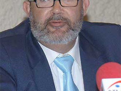 El ex alcalde Pedro Tirado, durante una rueda de prensa.
