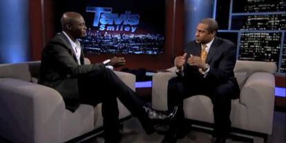 El cantante británico Seal durante la grabación del programa <i>Tavis Smiley</i>, de la cadena estadounidense de televisión PBS, el 23 de enero de 2012.