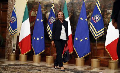 La ministra del Interior italiana, Luciana Lamorgese, este mes en Roma. 