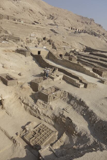 The funerary garden, where you can see the tamarisk tree in the lower corner.